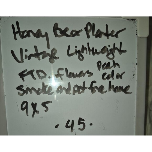 Vintage Ceramic Pink Bear Planter With Honey Pot Design - Picture 9 of 9